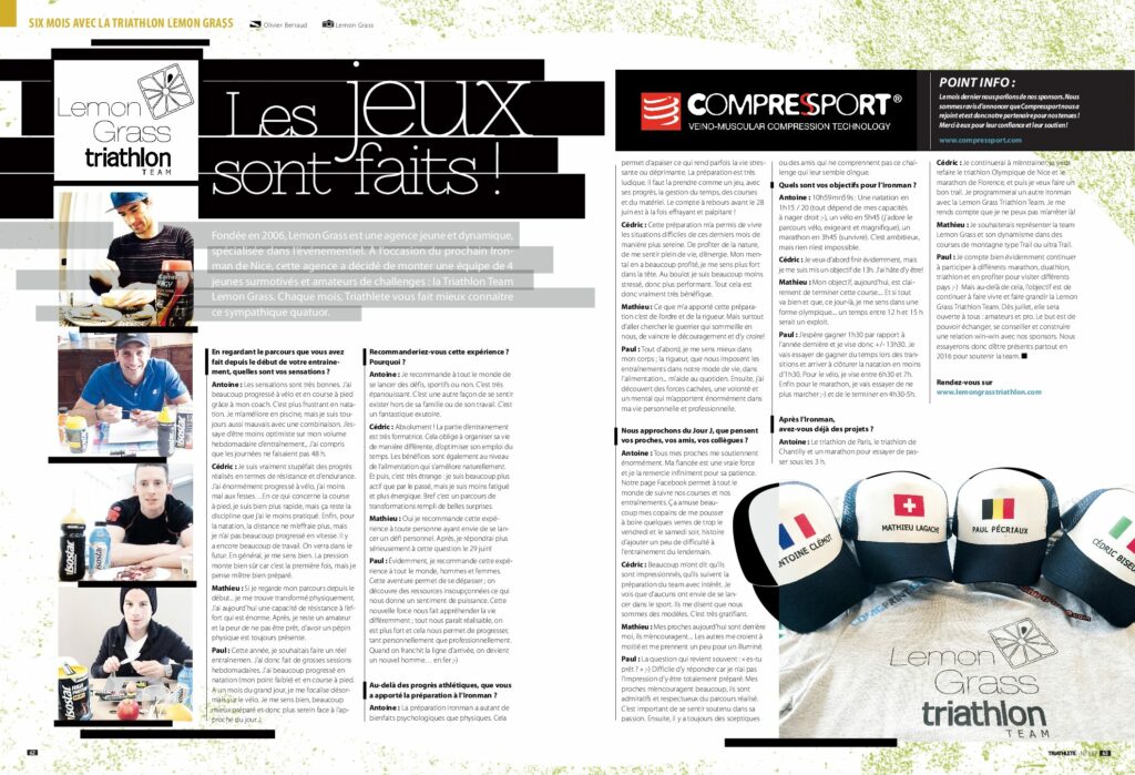 "Les jeux sont faits !" – Article Triathlète Magazine – Juin 2015